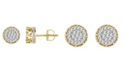 Macy's Men's Diamond (3/4 ct.t.w.) Earring Set in 10k Yellow Gold